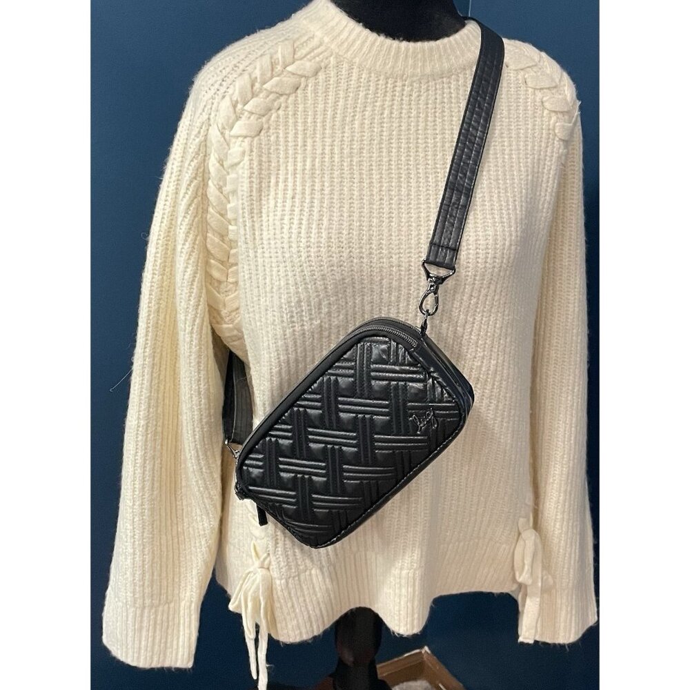 Lug Coupe XL Convertible Crossbody NWOT Metallic Black